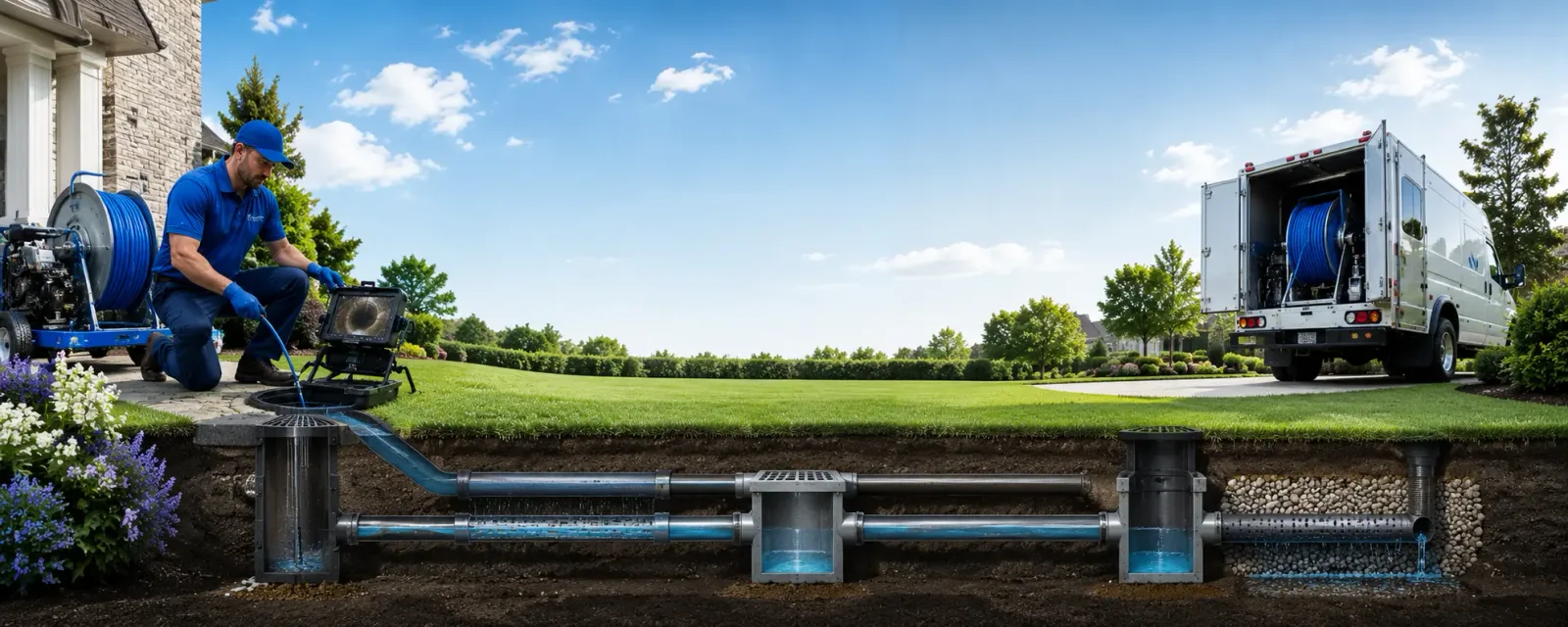 Outdoor drain cleaning information for Scotia, CA